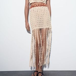 Zara crochet skirt
